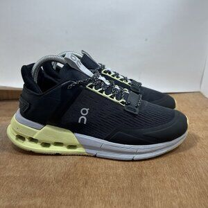 On Cloudnova Flux REFLECTIVE Womens Size 8 Running Shoes Sneakers Black Hay